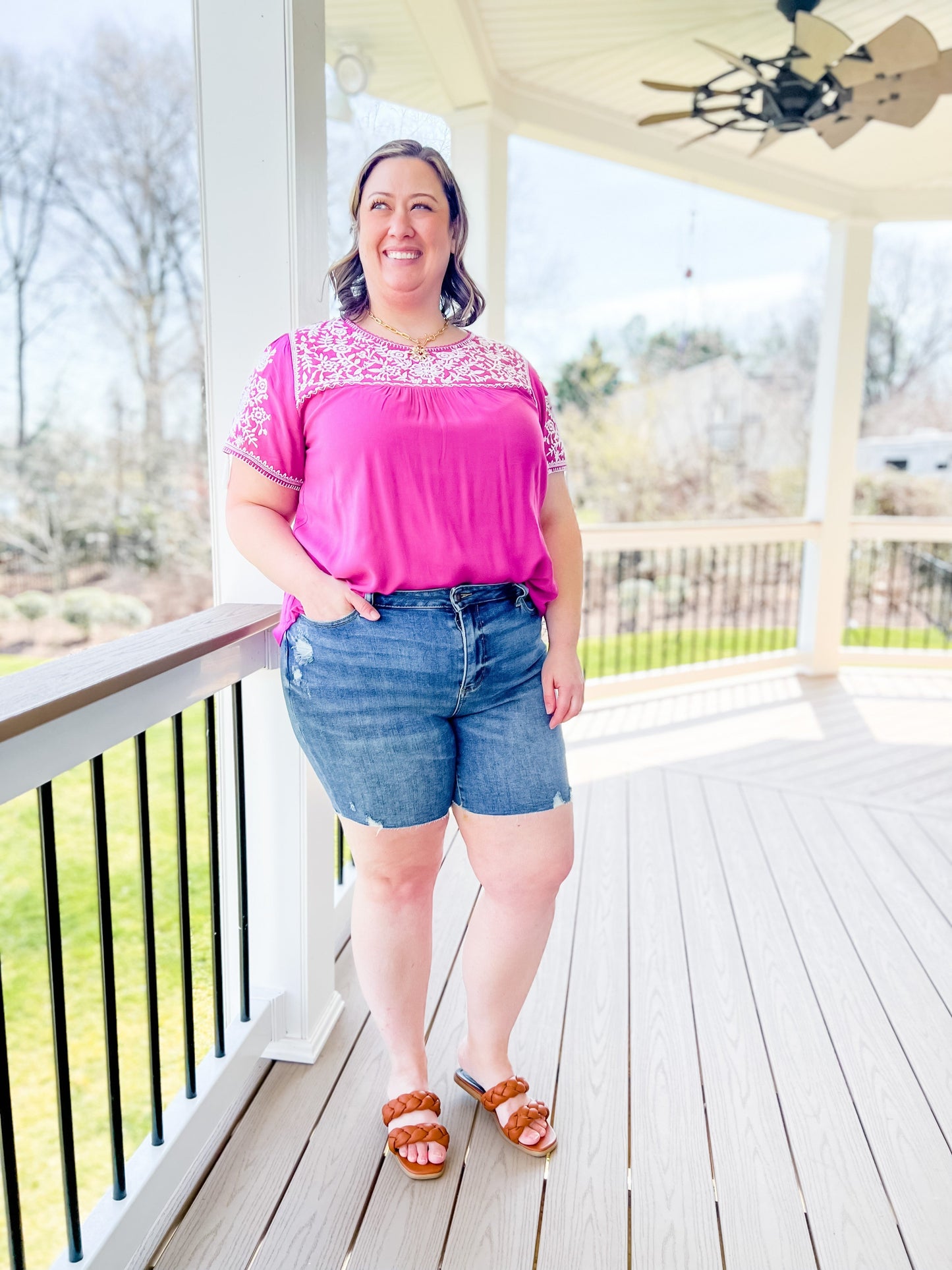 Judy Blue High Waist Mid Thigh Shorts