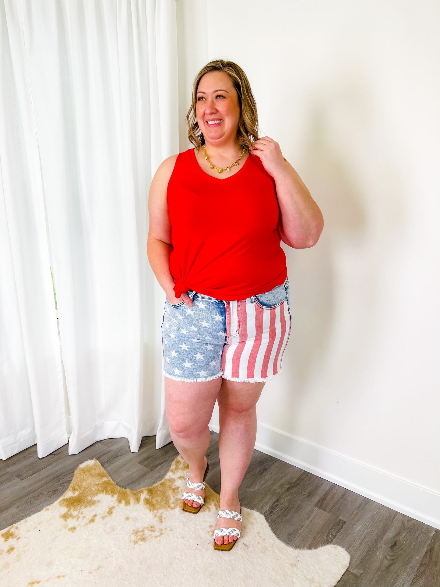 Judy Blue Stars & Stripes Cutoff Shorts