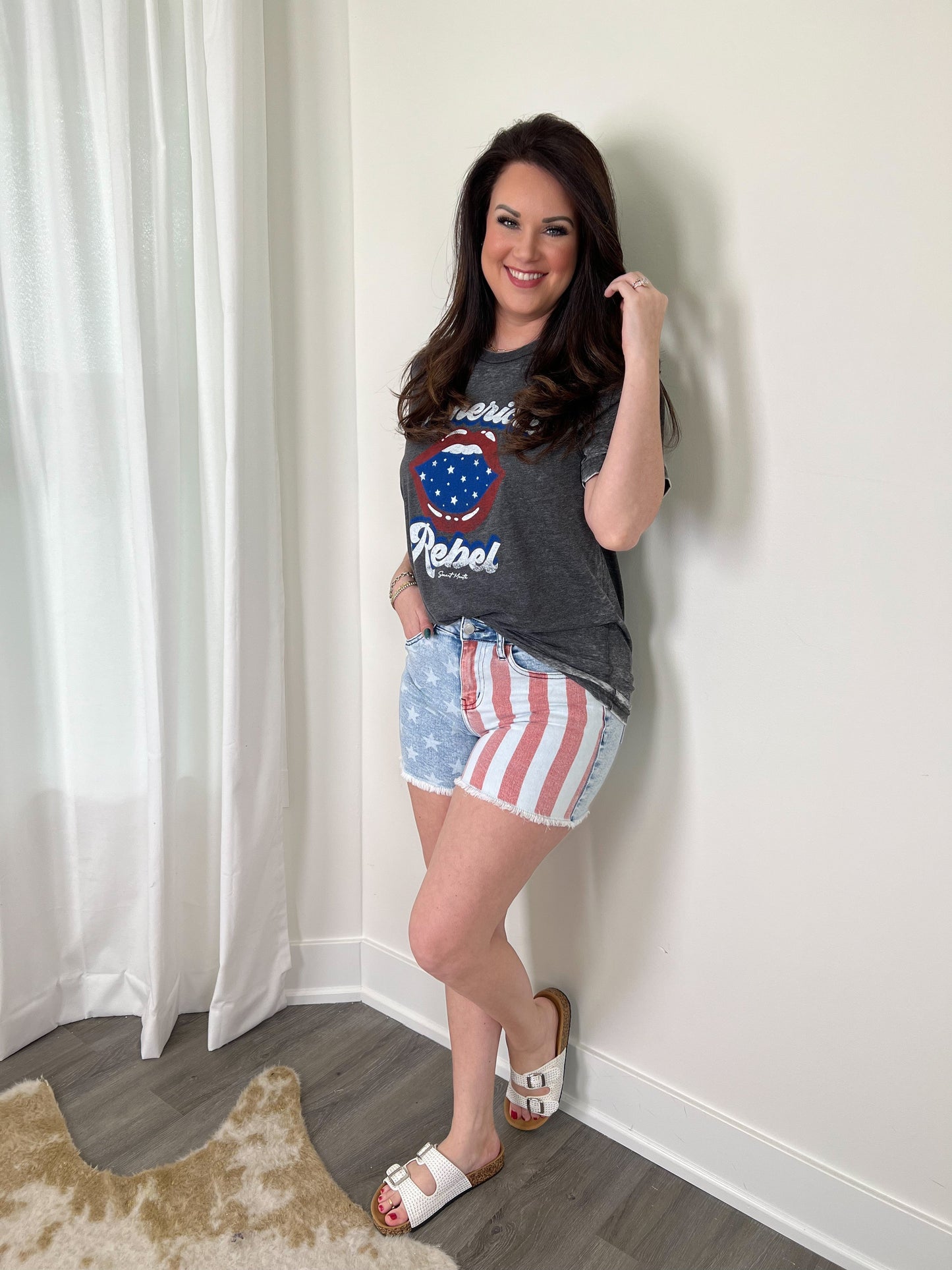 Judy Blue Stars & Stripes Cutoff Shorts