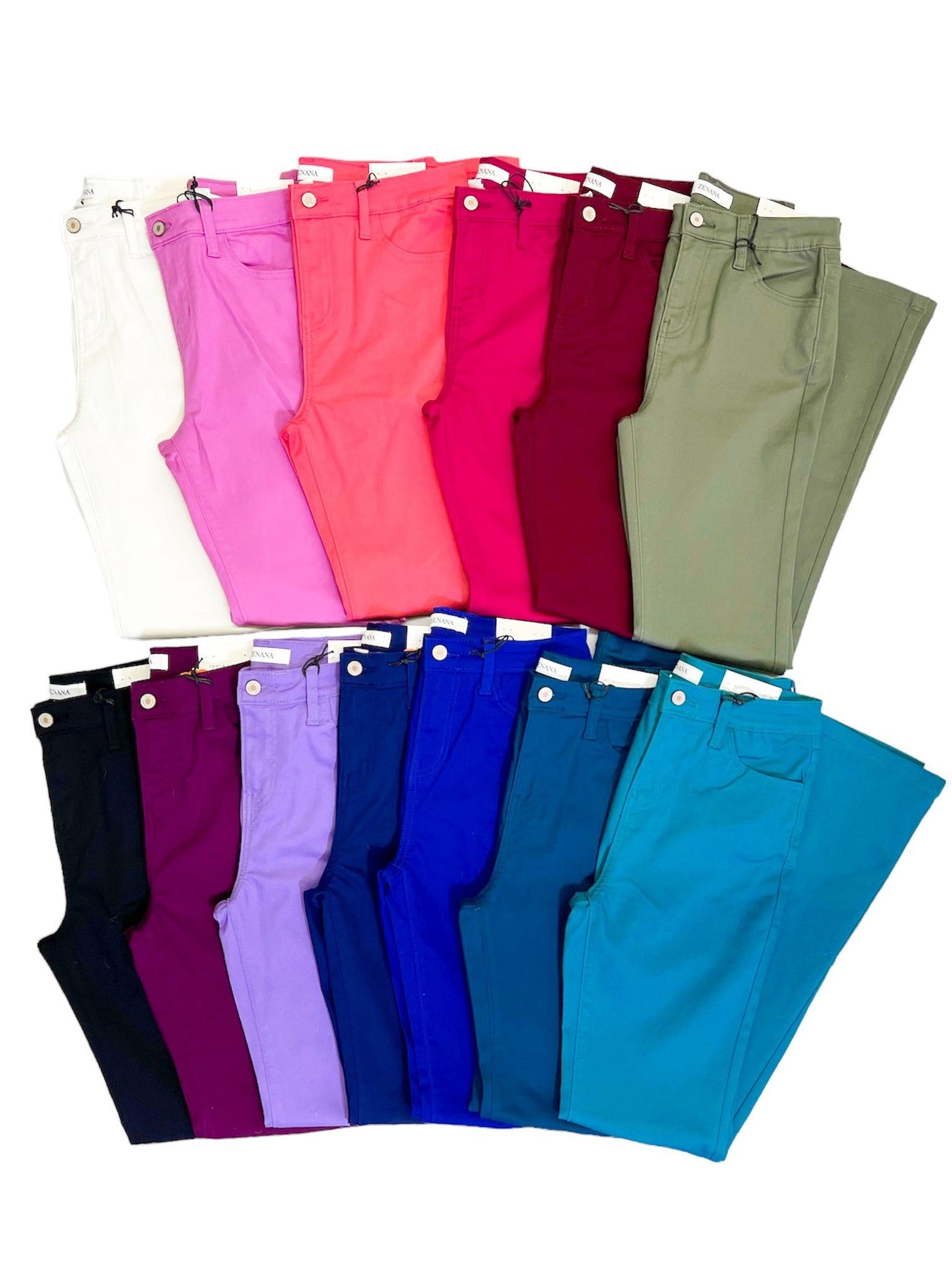 Door Buster! Zenana High-Rise Bootcut Color Denim Pants (Multiple Colors)