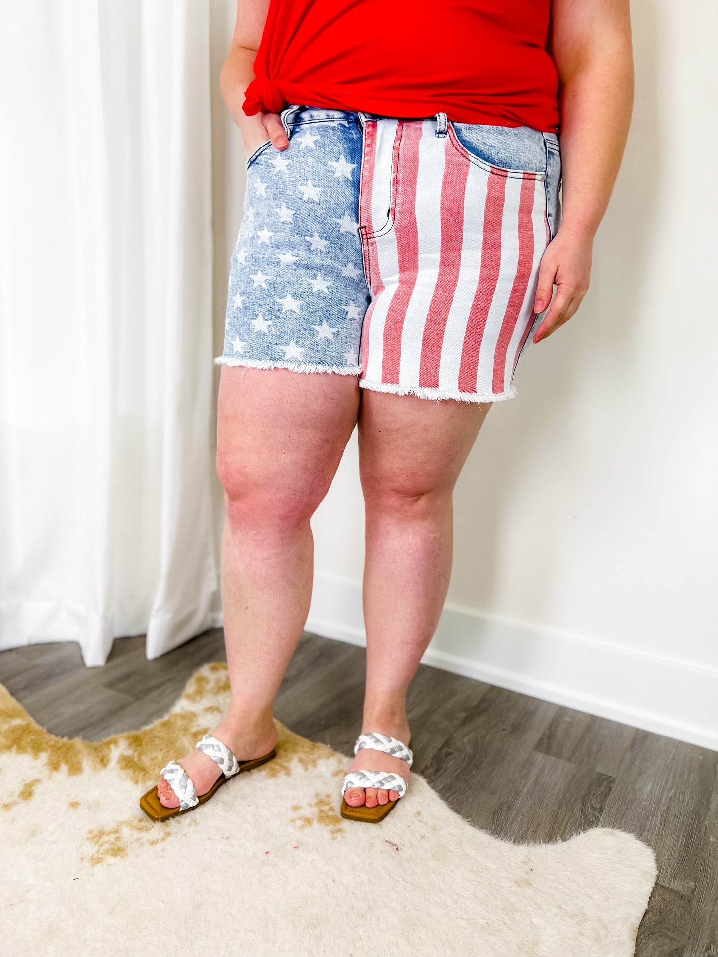 Judy Blue Stars & Stripes Cutoff Shorts