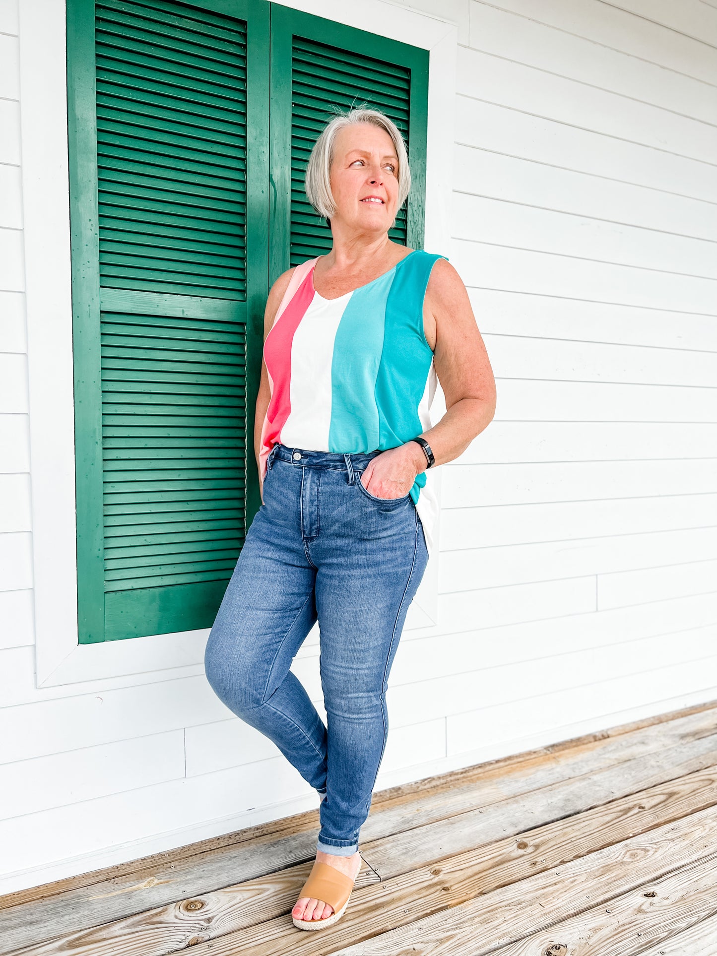 Judy Blue COOL RUNNINGS Control Top Cool Denim Skinny Jeans