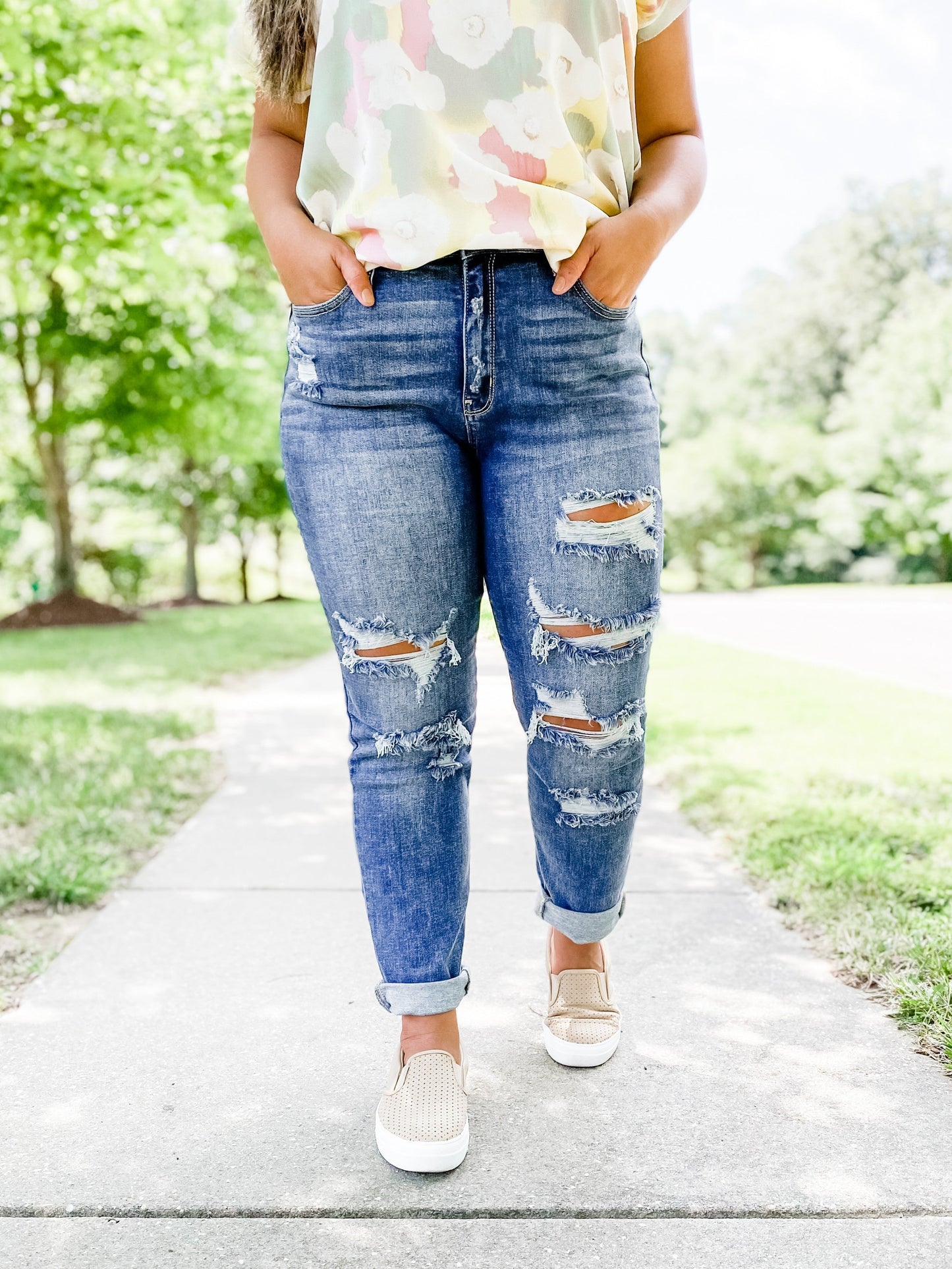 Judy Blue Put a Ring On It Boyfriend Jeans