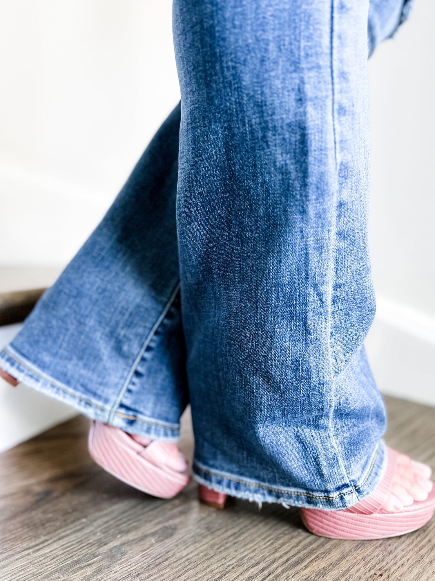 Judy Blue Medium Wash Mid Rise Distressed Bootcut Jeans